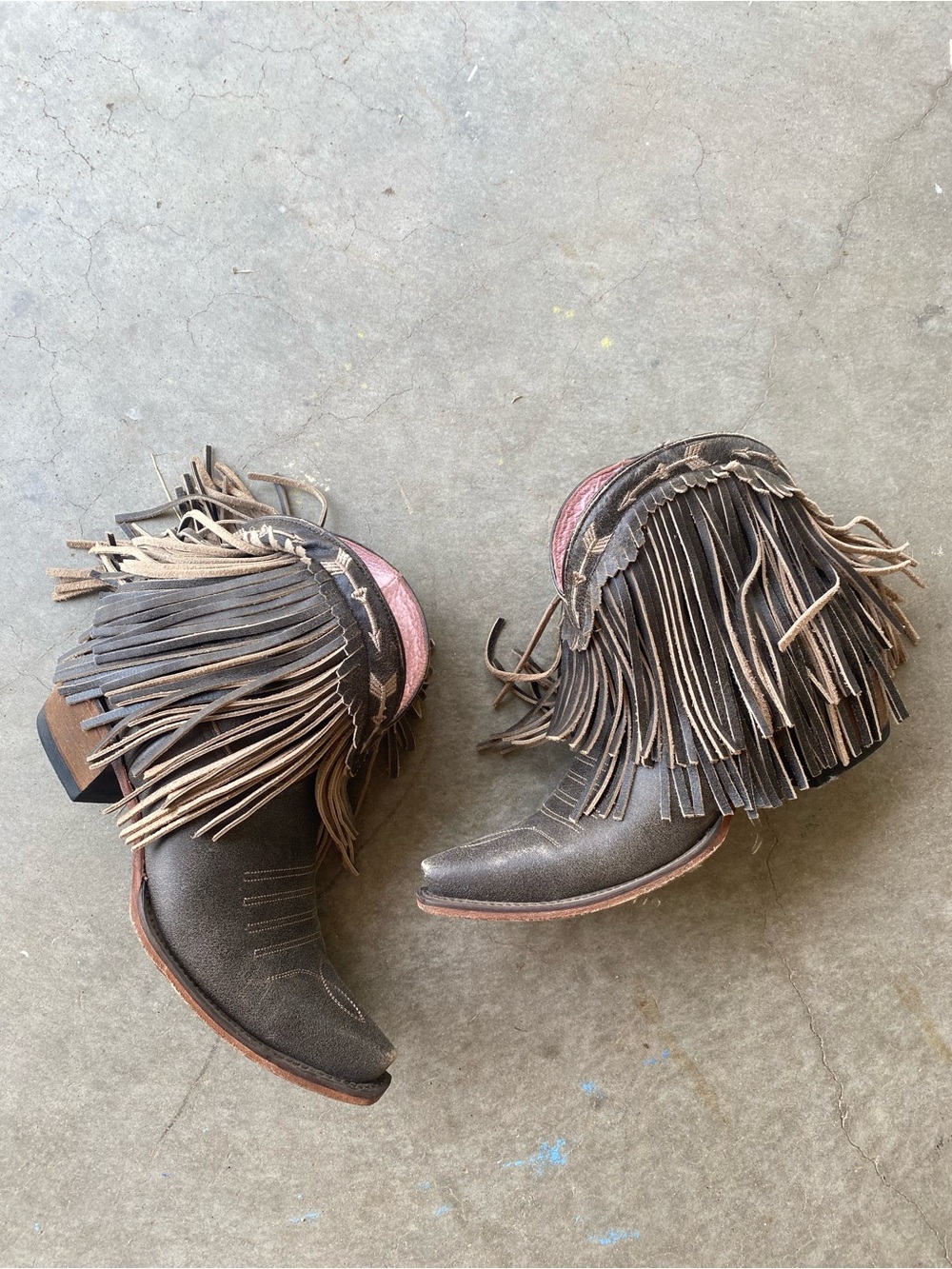 Junk Gypsy Spitfire Snip Toe Cowboy Booties Womens Size 7.5